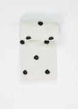 Cashmere Dot Shawl in Black/White